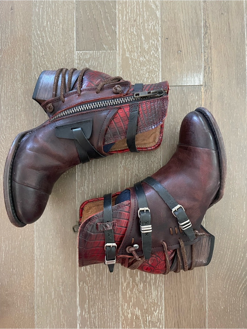 Freebird by Steven CRUE Leather Lace-Up Ankle Boots - Picture 2 of 11